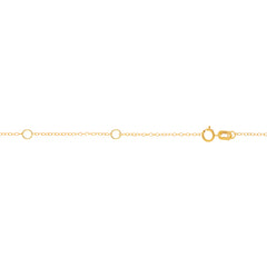 10K Yellow Gold 1.3mm Extendable Piatto 18 Chain with Spring Ring Clasp. Jump Ring at 16 and 17 inches.