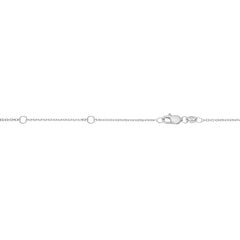 10K White Gold .8mm Extendable Diamond Cut Cable 18 Chain (Jump Ring at 16 & 17 inch) with Lobster Lock
