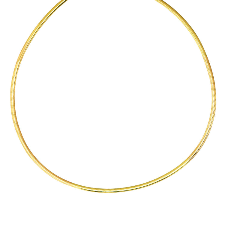14K & Sterling Silver 16 Reversible Omega Basic Chain