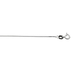 Sterling Silver 0.6mm Classic Box 20 Chain with Spring Ring Clasp