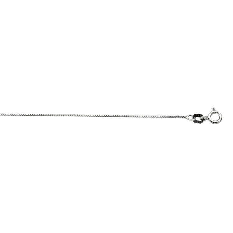 Sterling Silver 0.7mm Classic Box 20 Chain with Spring Ring Clasp