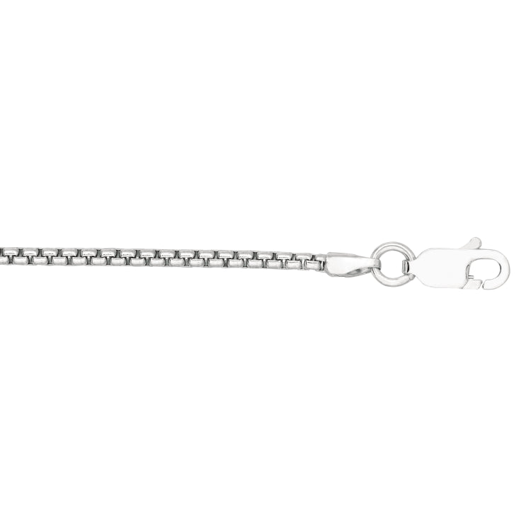 Sterling Silver 1.8mm Round Box 24 Chain with Lobster Clasp