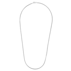 Sterling Silver 3.05mm Round Box 22 Chain with Lobster Clasp