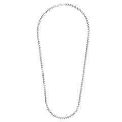 Sterling Silver 4.4mm Round Box 24 Chain with Lobster Clasp