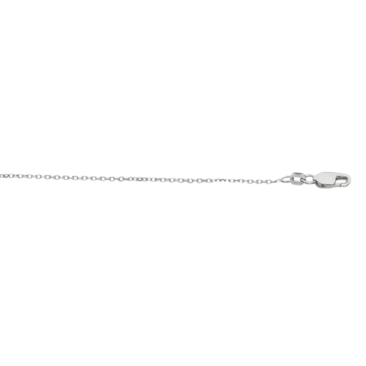 Sterling Silver 1.1mm Diamond Cut Cable 16 Chain with Lobster Clasp