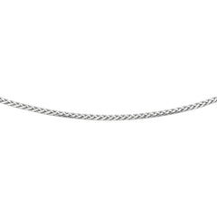 Silver 3.2mm Semi-Solid Wheat 18 Chain with Lobster Lock