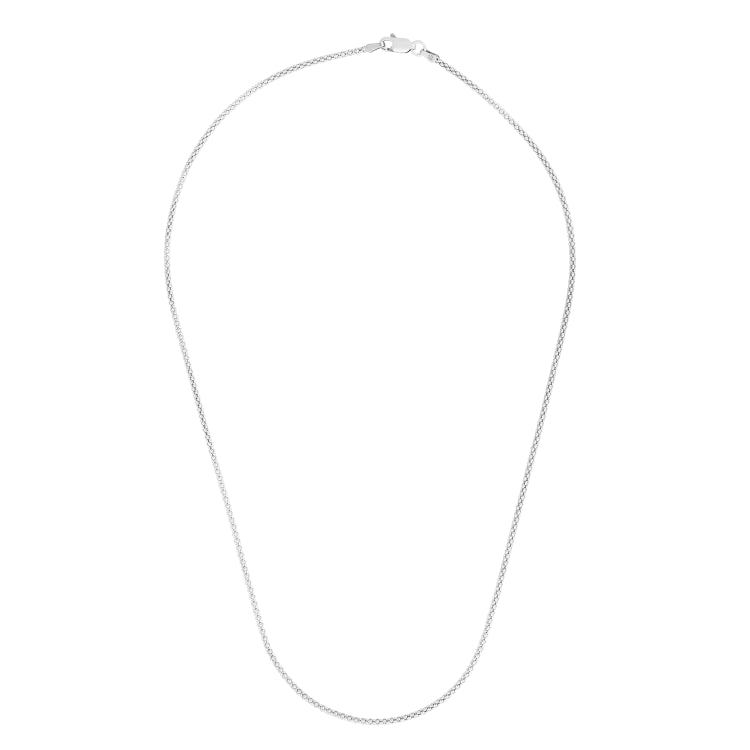 Sterling Silver 1.8mm Popcorn 24 Chain with Lobster Clasp