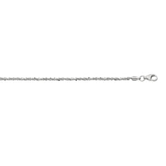 Sterling Silver 2.2mm Sparkle 18 Chain with Lobster Clasp