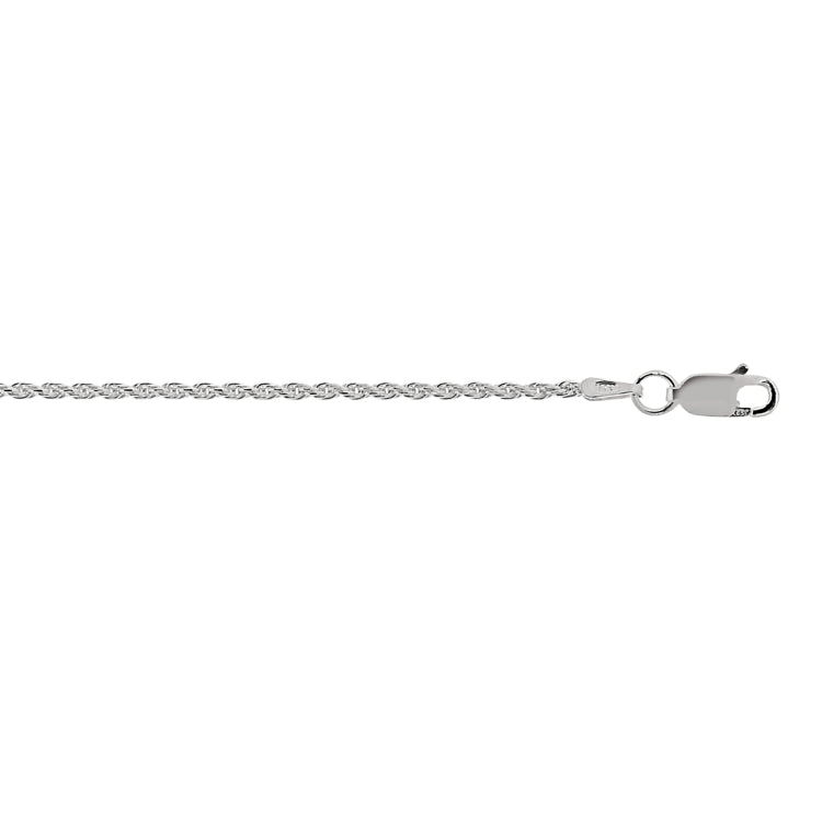 Sterling Silver 1.4mm Rope 18 Chain with Lobster Clasp