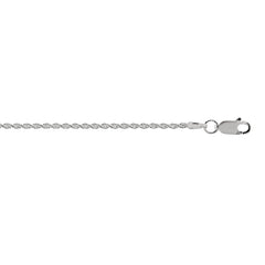 Sterling Silver 1.4mm Rope 18 Chain with Lobster Clasp