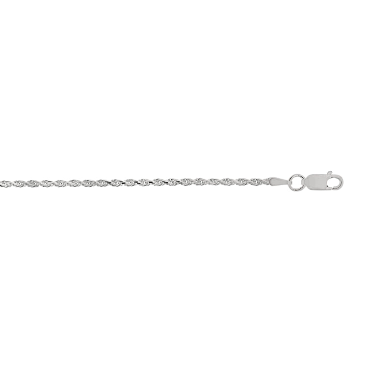Sterling Silver 1.8mm Rope 16 Chain with Lobster Clasp