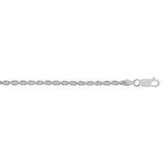 Sterling Silver 2.9mm Rope 22 Chain with Lobster Clasp