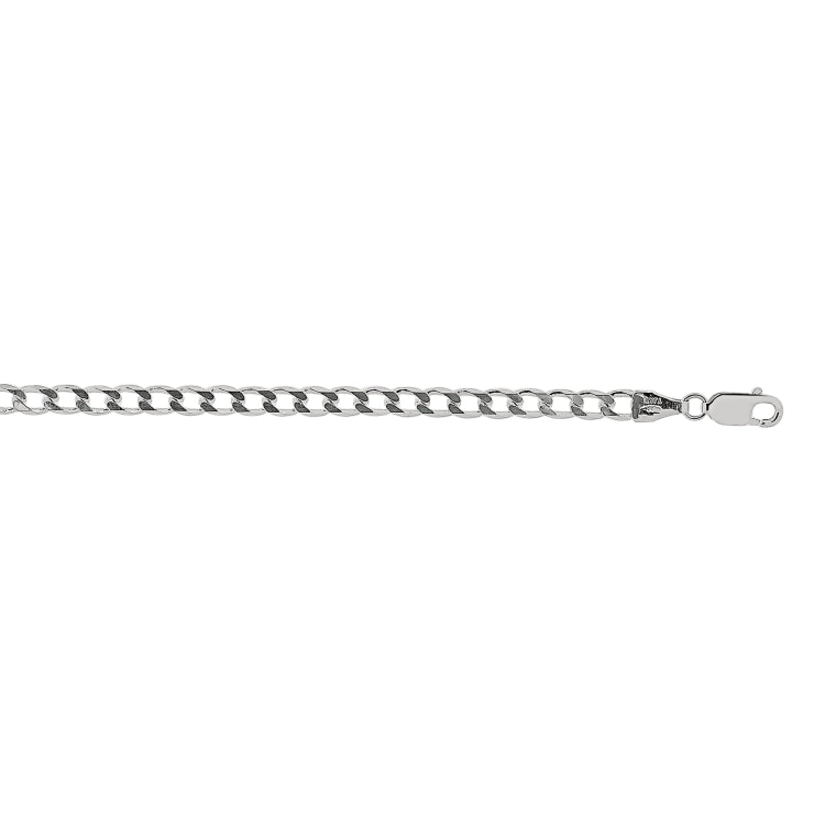 Sterling Silver 3.7mm Comfort Curb 24 Chain with Lobster Clasp