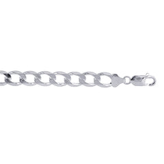 Sterling Silver 9.5mm Comfort Curb 24 Chain with Lobster Clasp