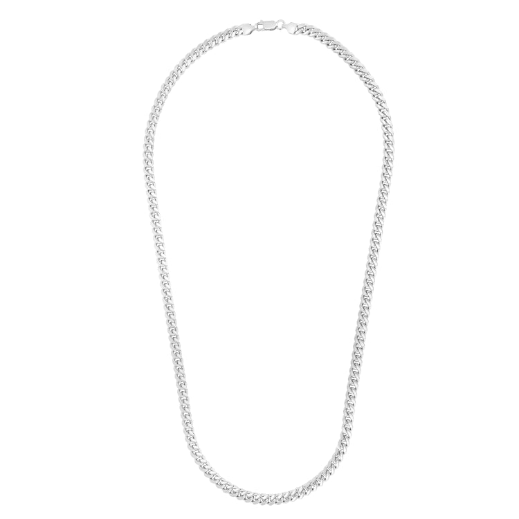 Sterling Silver 5.6mm Miami Cuban 22 Chain with Box Lock