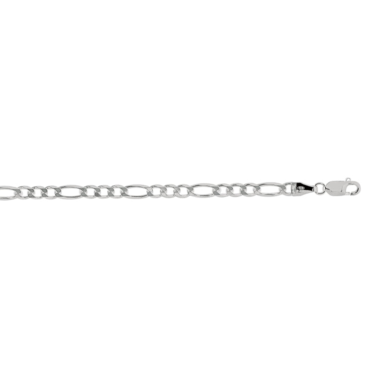 Sterling Silver 3.7mm Figaro 18 Chain with Lobster Clasp