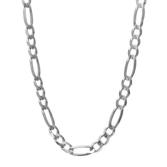 Sterling Silver 4.4mm Figaro 28 Chain with Lobster Clasp
