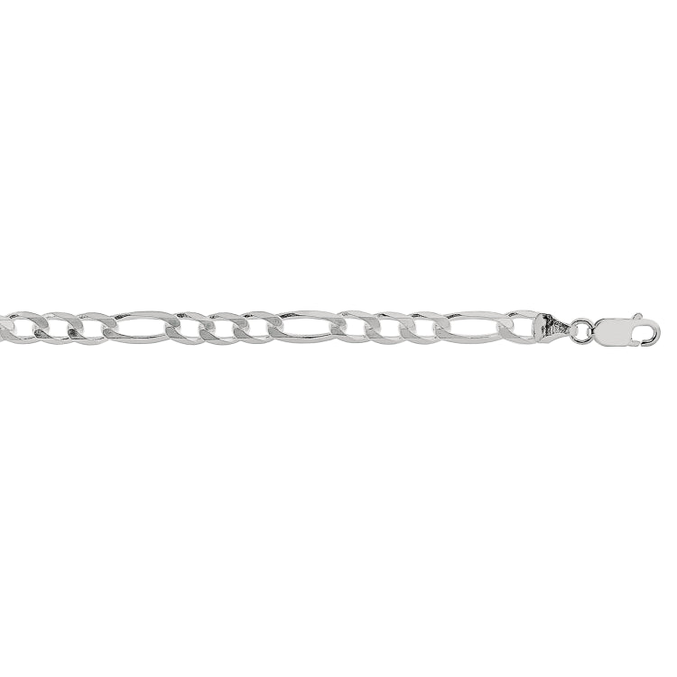 Sterling Silver 5.5mm Figaro 22 Chain with Lobster Clasp