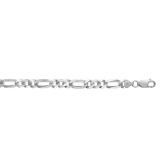 Sterling Silver 7.8mm Figaro 24 Chain with Lobster Clasp