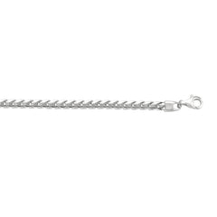 Sterling Silver 4.80mm Square Franco 22 Chain with Lobster Clasp