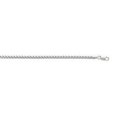 Sterling Silver 3.15mm Round Franco 20 Chain with Lobster Clasp