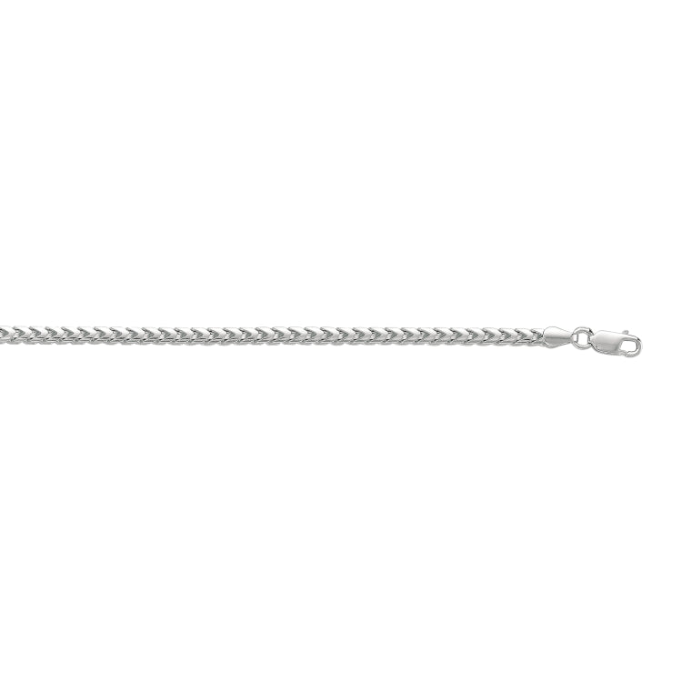 Sterling Silver 3.15mm Round Franco 24 Chain with Lobster Clasp