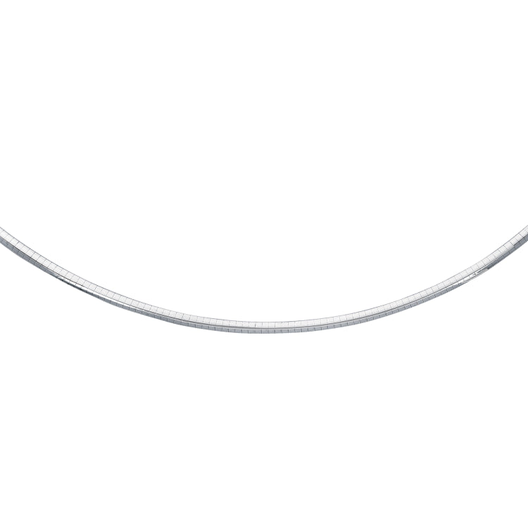 Sterling Silver 4mm Omega 18 Chain with Lobster Clasp