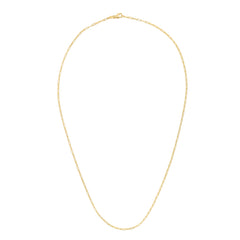 14K Yellow Gold 1.5mm Paperclip 20 Chain with Lobster Lock
