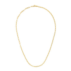 14K Yellow Gold 2.1mm Paperclip 24 Chain with Lobster Lock