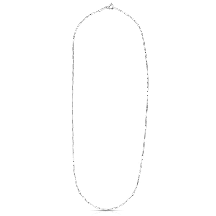 Sterling Silver 1.8mm Paperclip 20 Chain with Lobster Clasp