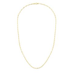 14K Yellow Gold 1.7mm Sparkle Valentino 16 Chain with Lobster Lock