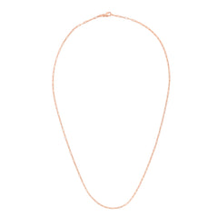14K Rose Gold 1.5mm Paperclip 24 Chain with Lobster Lock