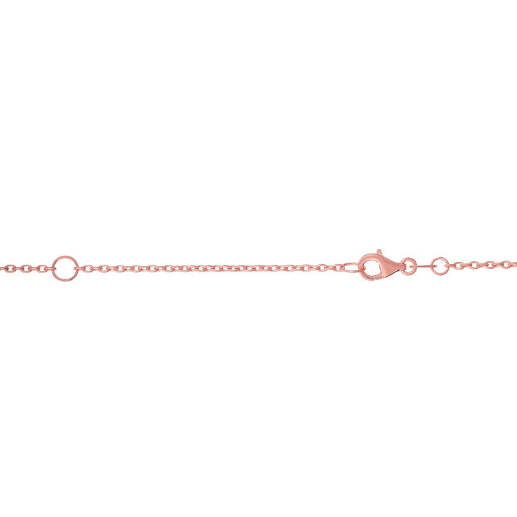 14K Rose Gold 1.5mm 18 Cable Chain with Lobster Clasp