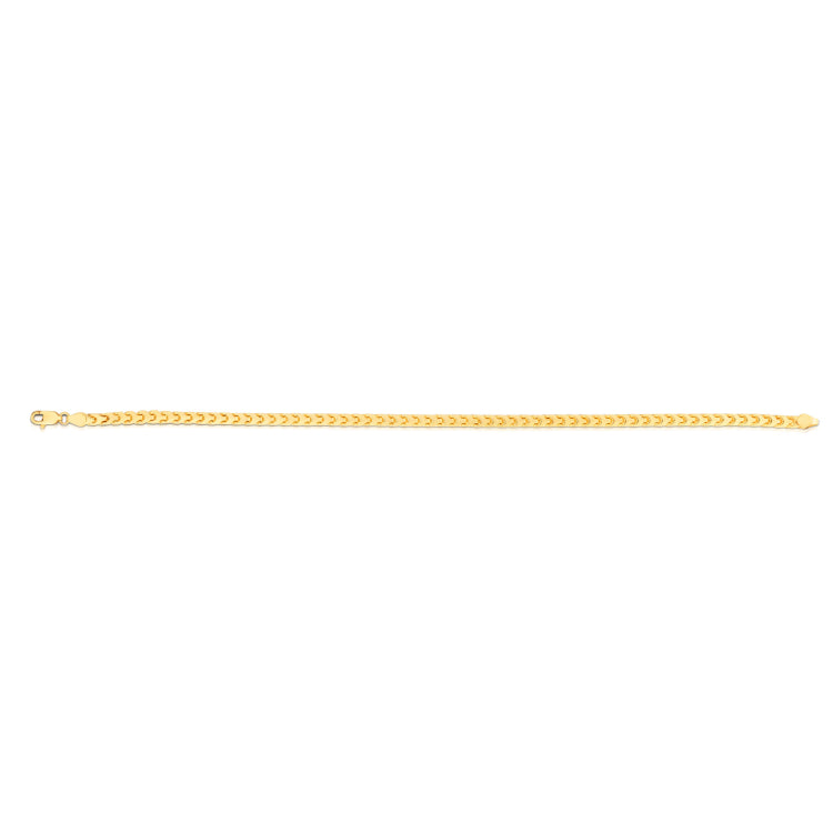14K Yellow Gold 20 2.2mm Diamond Cut  Round Franco Chain with Lobster Clasp