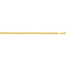 14K Yellow Gold 24 4.6mm Diamond Cut  Round Franco Chain with Lobster Clasp