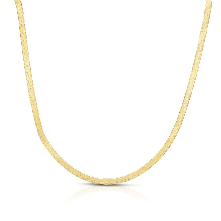 10K Yellow Gold 2.8mm Polished 7 Herringbone Bracelet
