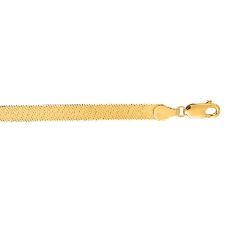 10K Yellow Gold 3.8mm 22 Herringbone Chain