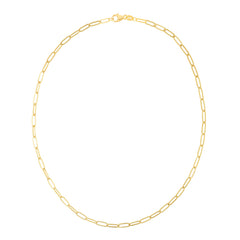 14K Yellow Gold 3.5mm Paperclip 7.25 Chain Bracelet