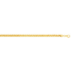 14K Yellow Gold 22 4mm Diamond Cut Round Franco Chain with Lobster Lock