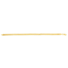 14K Yellow Gold 4.7mm Bismark 7.25 Chain Bracelet with Lobster Clasp