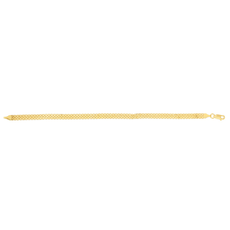 14K Yellow Gold 4.7mm Bismark 16 Chain Necklace with Lobster Clasp