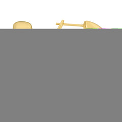 14K Yellow Gold Polished Large C-Hoop Earrings with Omega Back Clasp