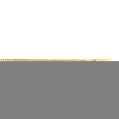 Silver (14k Yellow Gold Plated) 8.5 3.8mm Diamond Cut Lite Round Franco Chain Bracelet with Lobster Clasp.