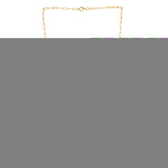 Silver (14k Yellow Gold Plated) 18 2.5mm Diamond Cut Paperclip Chain Necklace with Lobster Clasp.