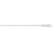 14K White Gold 1.3mm French Cable 24 Chain with Lobster Clasp