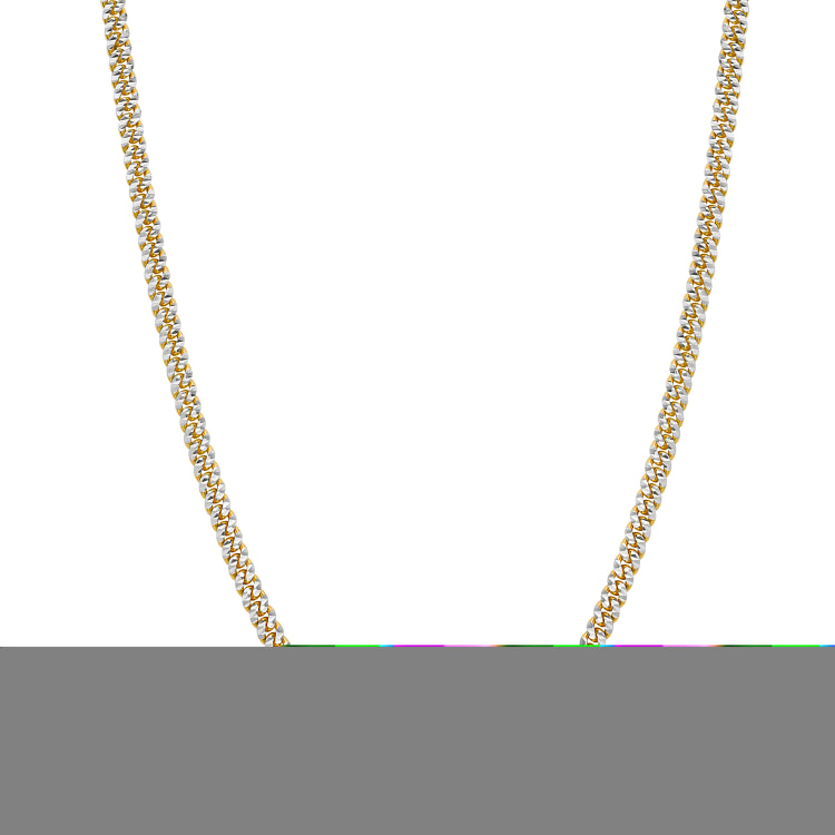 14K Yellow Gold 4mm Pave Classic Miami Cuban 22 Chain with Box with Both Side Figure 8 Clasp