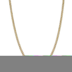 14K Yellow Gold 4mm Pave Classic Miami Cuban 22 Chain with Box with Both Side Figure 8 Clasp
