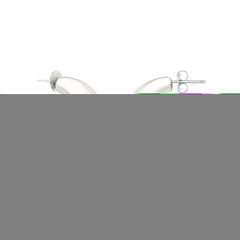 Sterling Silver Polished Half Moon Earrings with Push Back Clasp