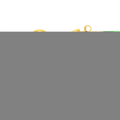 Sterling Silver (Yellow Gold Plated) Polished Puffed Round Double Button Drop Earrings with Push Back Clasp.