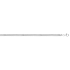 Sterling Silver 18 4.2mm Oval Snake Chain Necklace with Lobster Clasp. Item is rhodium plated.